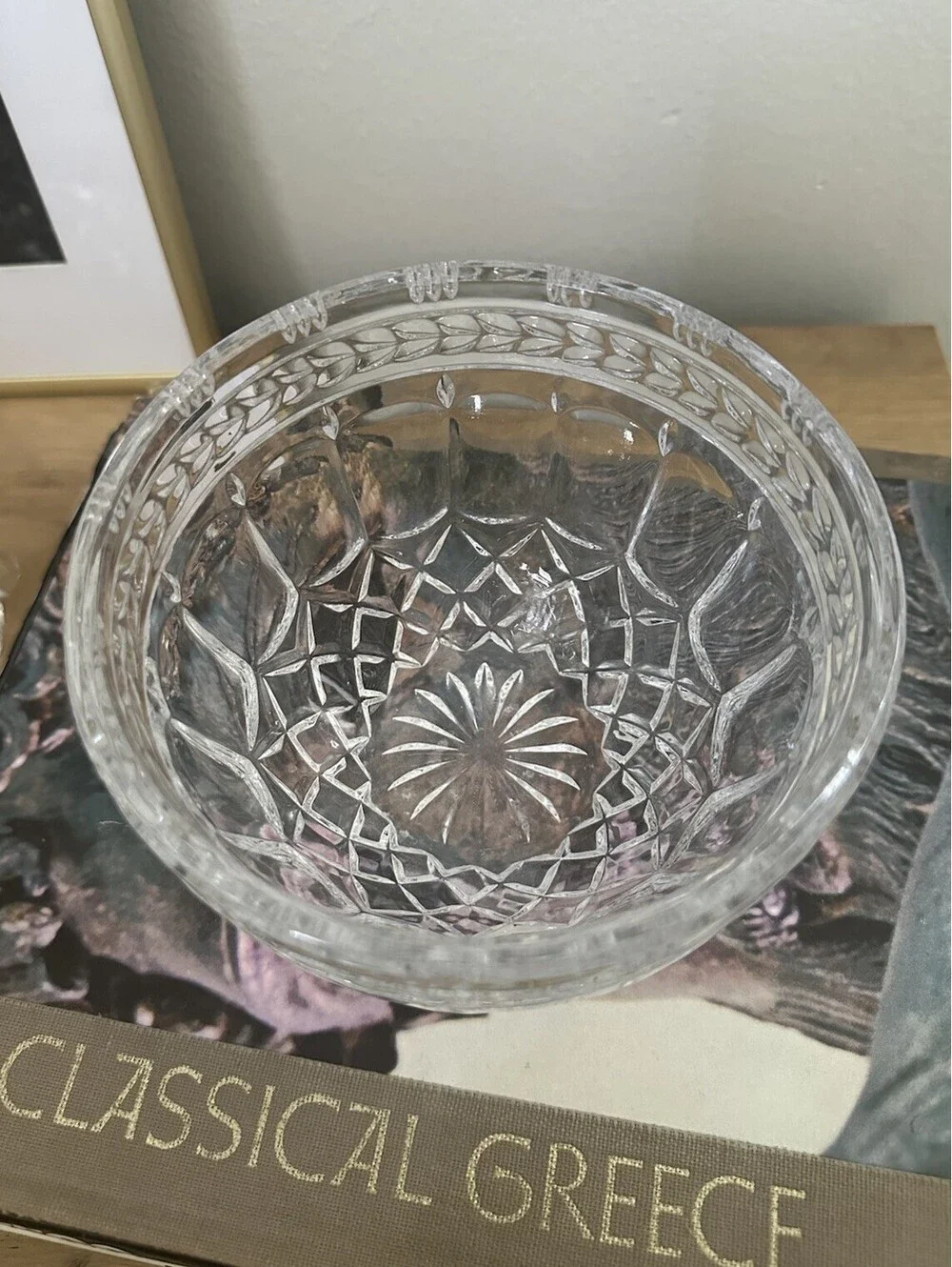 Bombay Crystal Bowl With Marking Made In Poland 5.5” X 4” In Excellent Condition